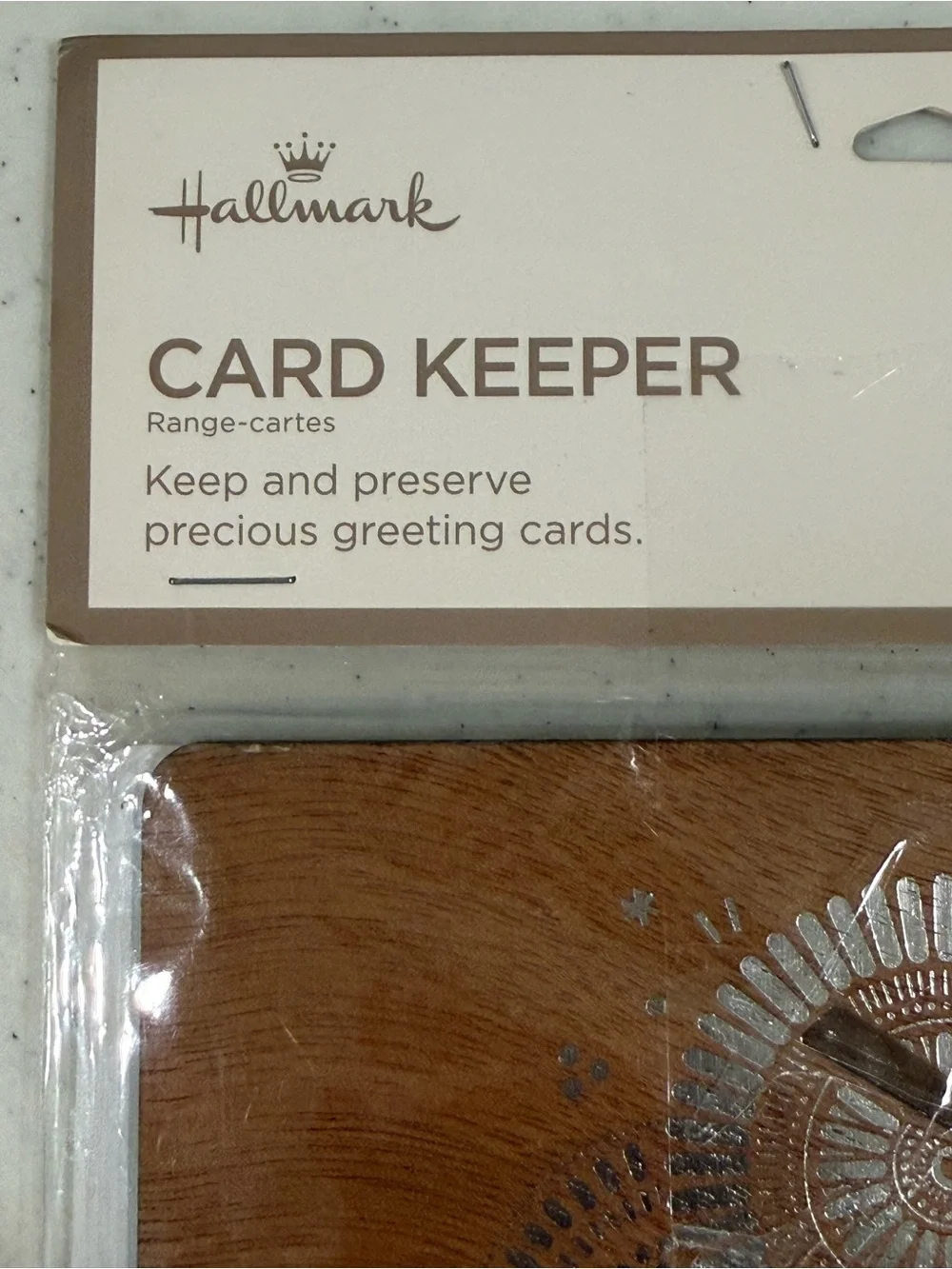 NEW Hallmark “ Celebrate “ Etched Card Keeper w/ Satin Ribbon